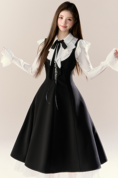 French Blouse + Suspender Skirt