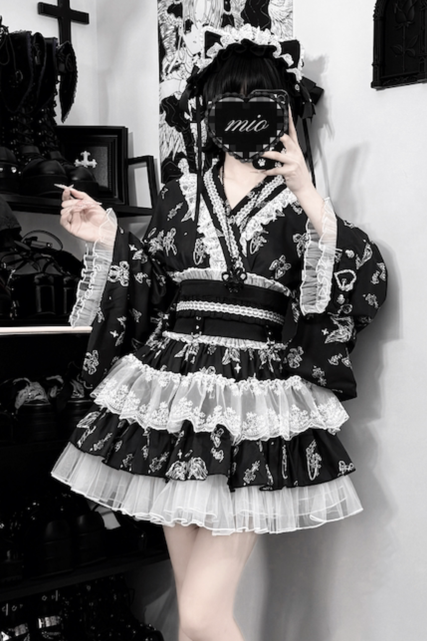 Galaxy Dark Lace Dark Kawaii Yukata