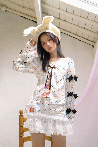 Lace Rabbit Ears Beret