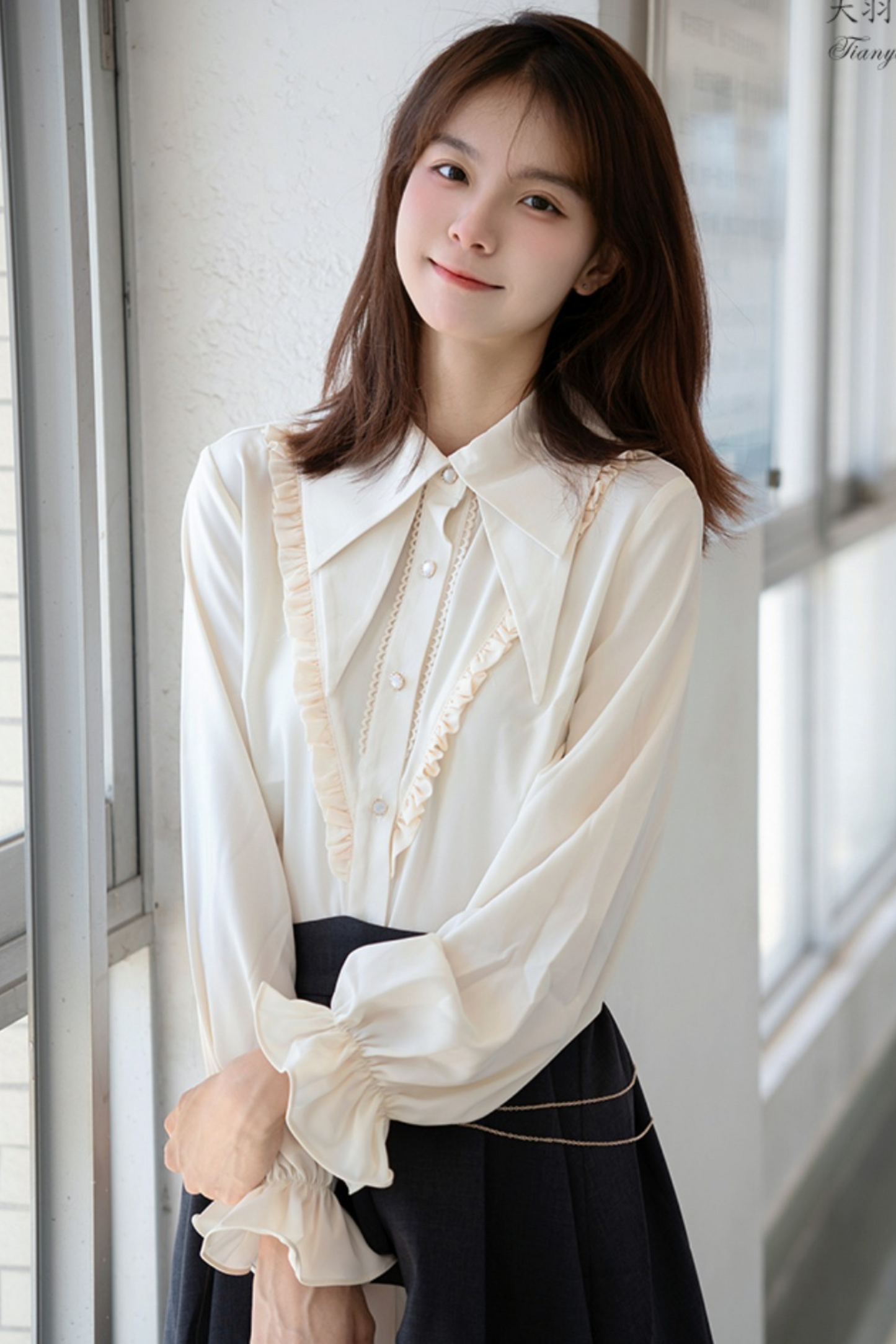 Shirt + Irregular Skirt