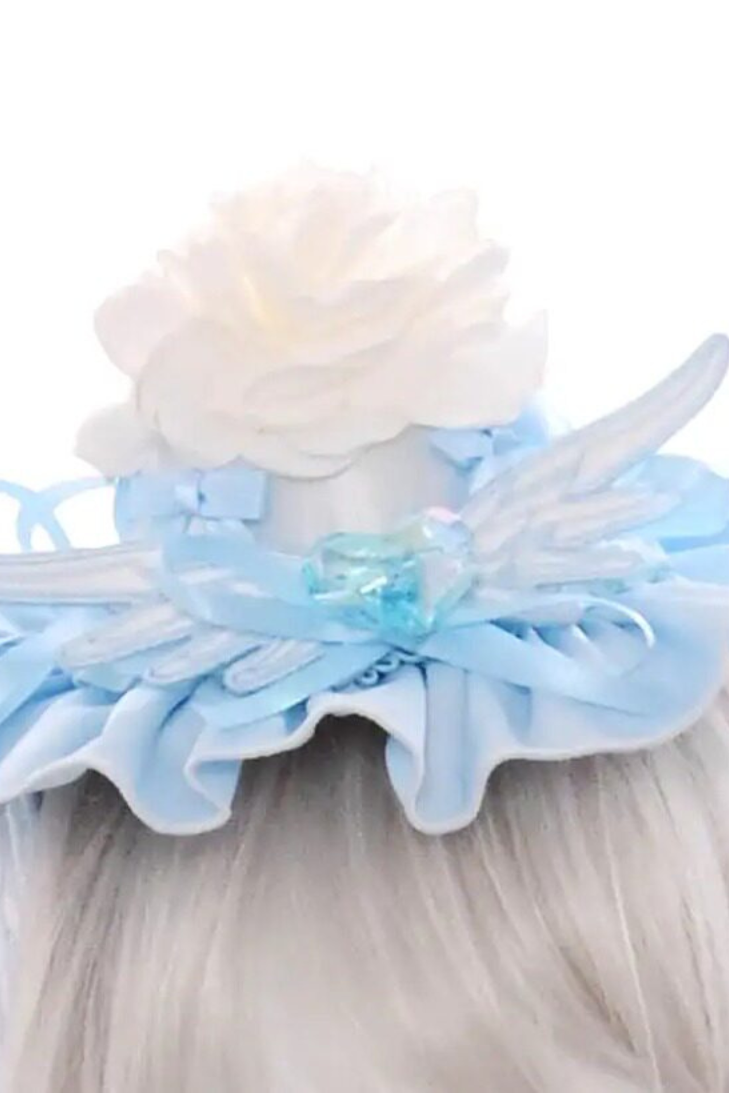 Aqua Angel Line Top + Skirt + Shirt Collar + Sleeve + Hat + Clips
