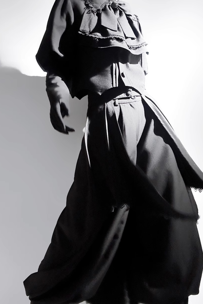 Retro Gothic Lolita Jacket + Pants