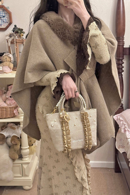 Sweetheart Pearl Ruffle Bag