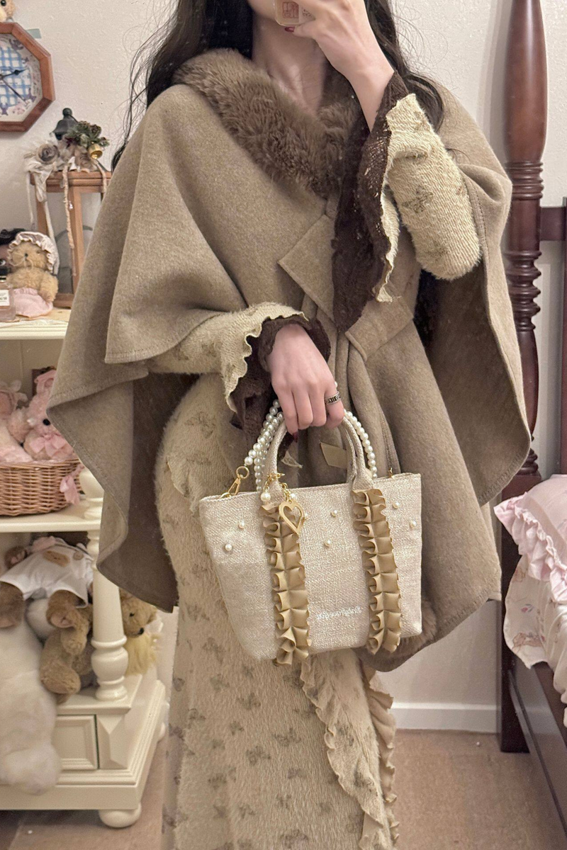 Sweetheart Pearl Ruffle Bag