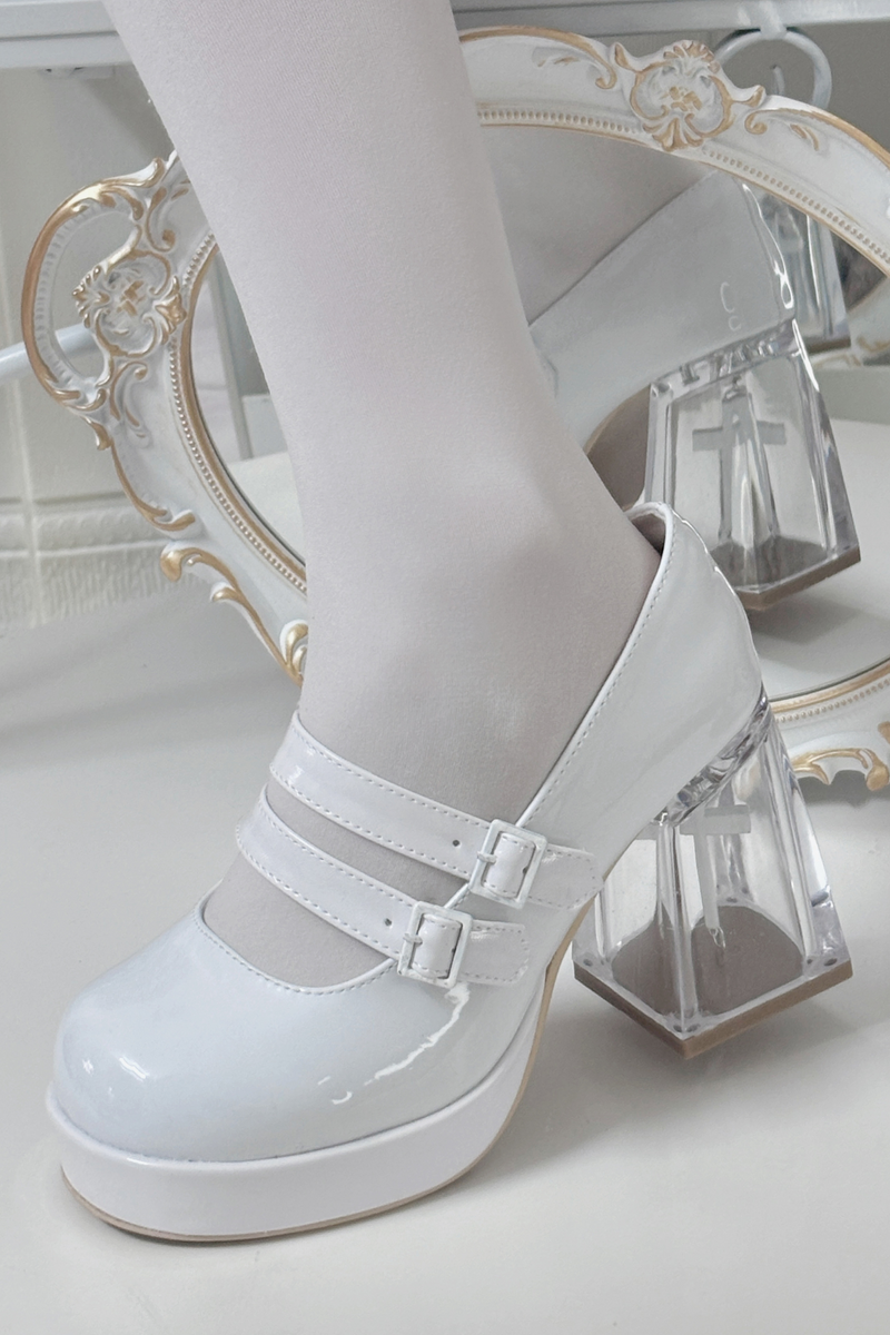 [pre-order] Cross Aria Gothic Lolita Clear Shoes