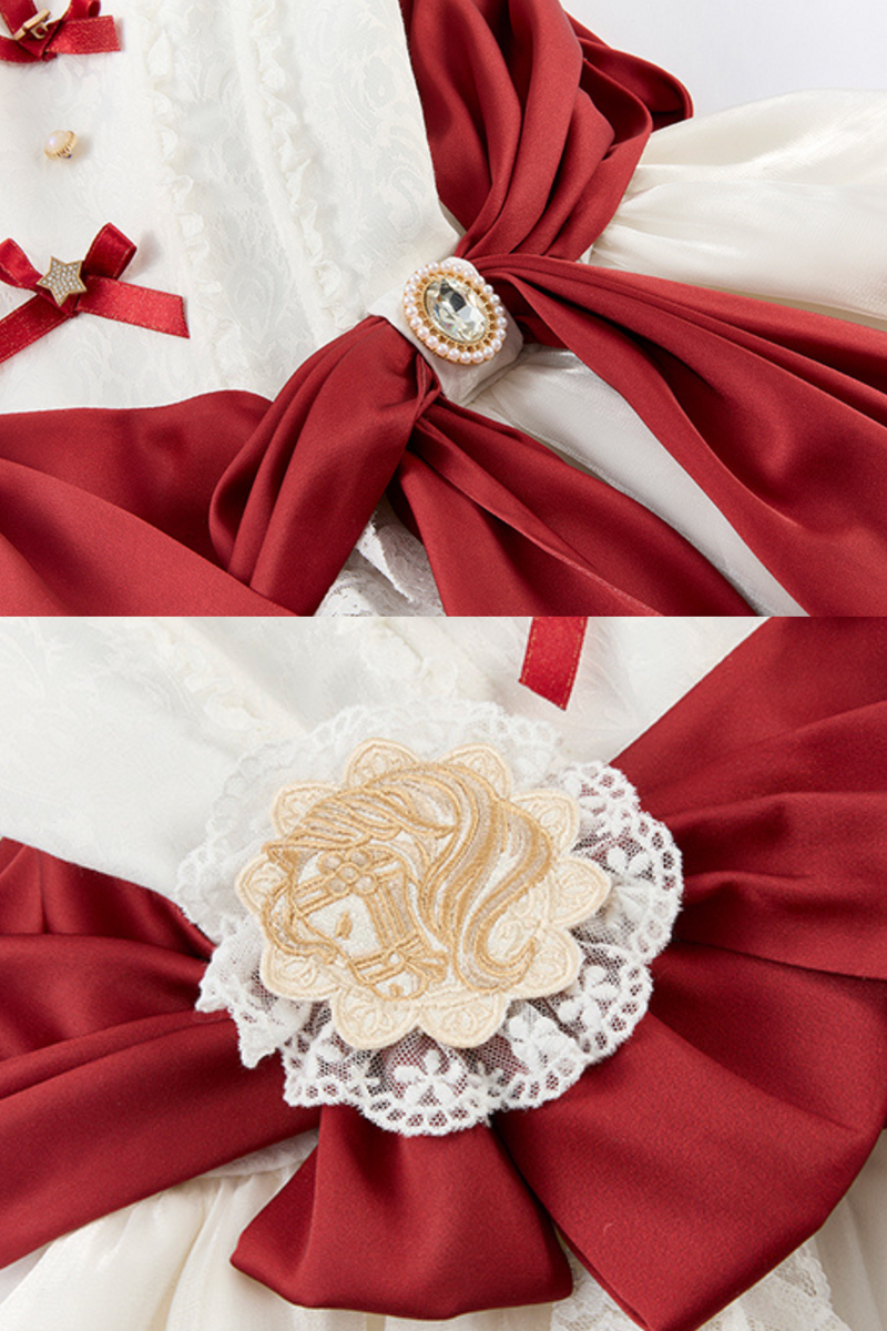 Snow White Princess Lolita Dress + Bonnet + Lace Choker