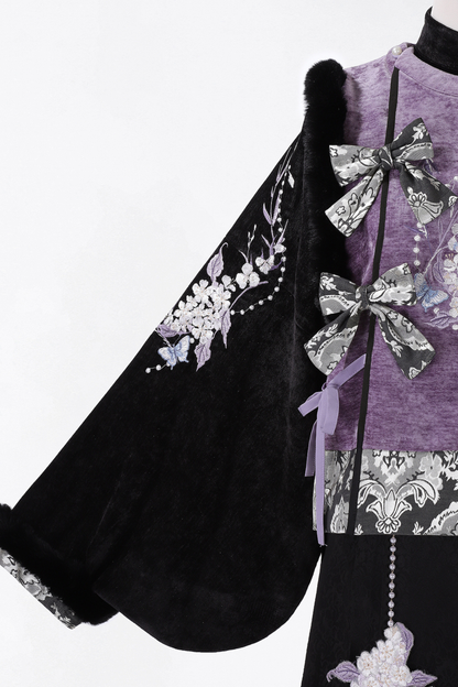 Dark Knight Chinese-style Top + Vest + Skirt