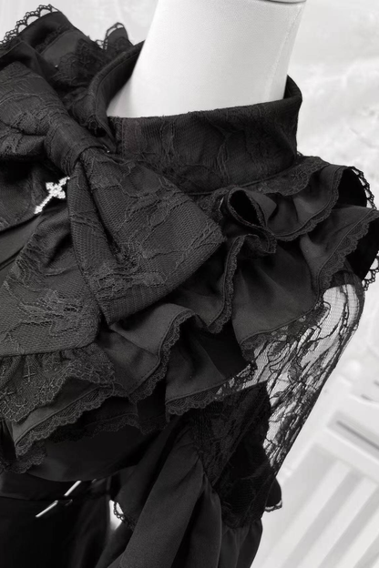 Lace Off Shoulder Design Dress + Shorts