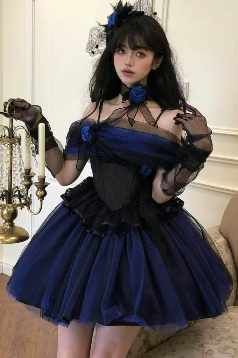 Klein Blue Shimmer Lolita Dress