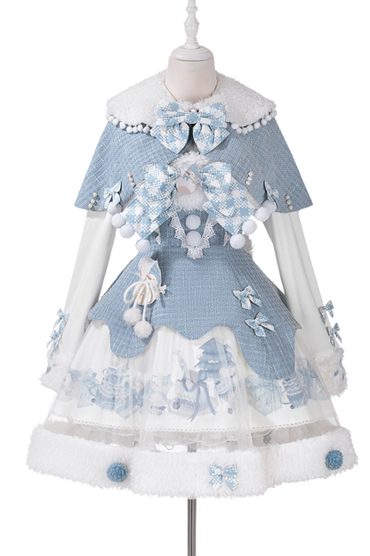 Snow Island Lolita Dress + Top + Shawl