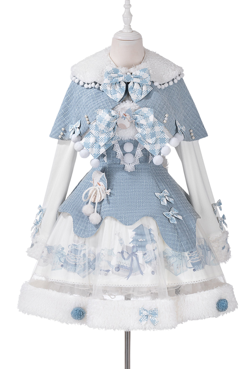 Snow Island Lolita Dress + Top + Shawl