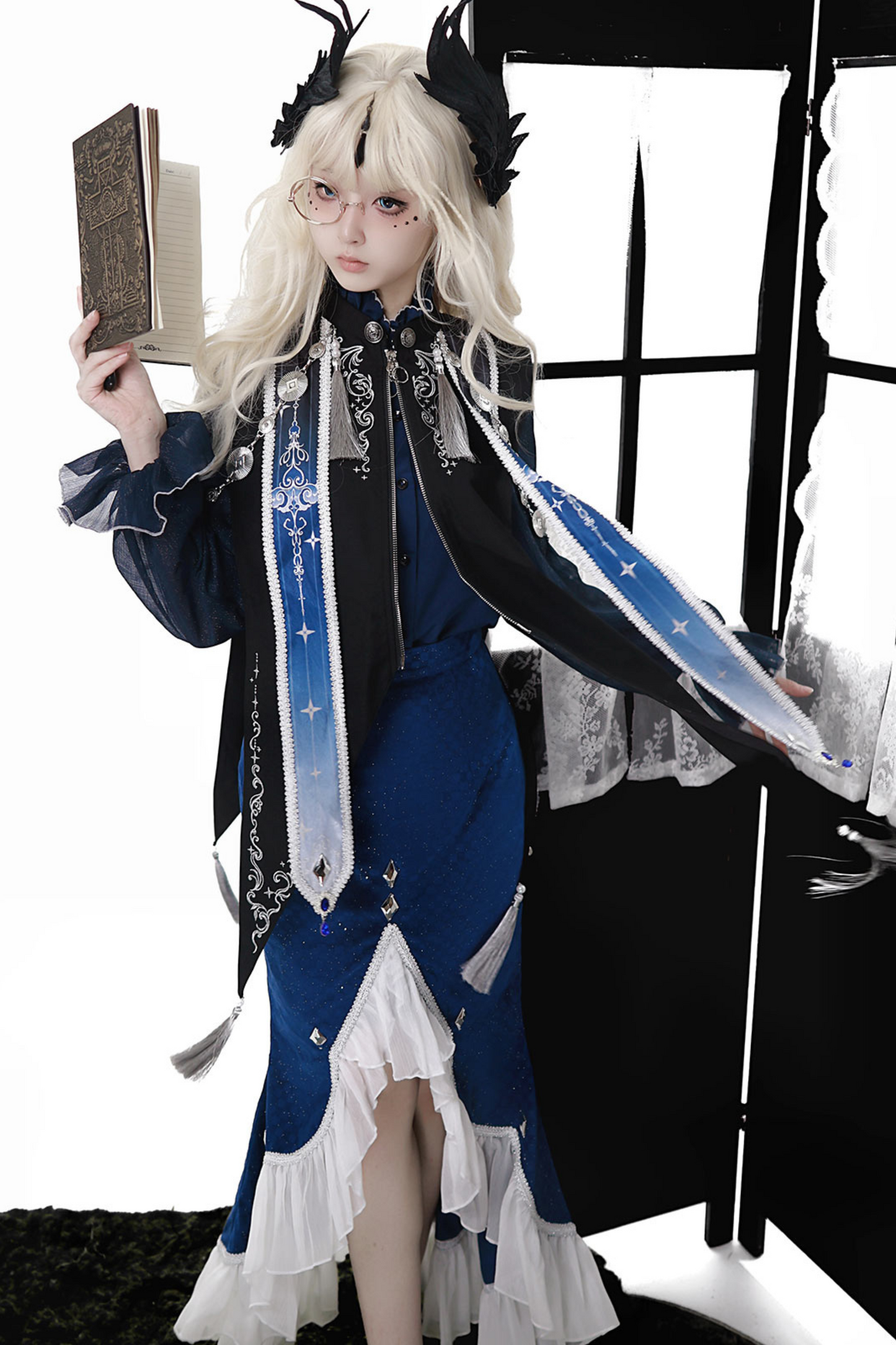 Court Style Dark New Chinese-style Mermaid Set