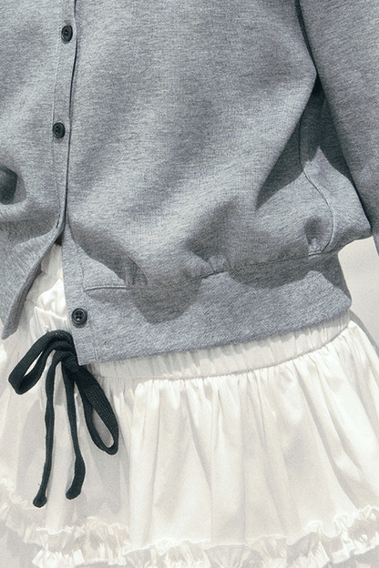 French Faux Two Piece Polo Sweater