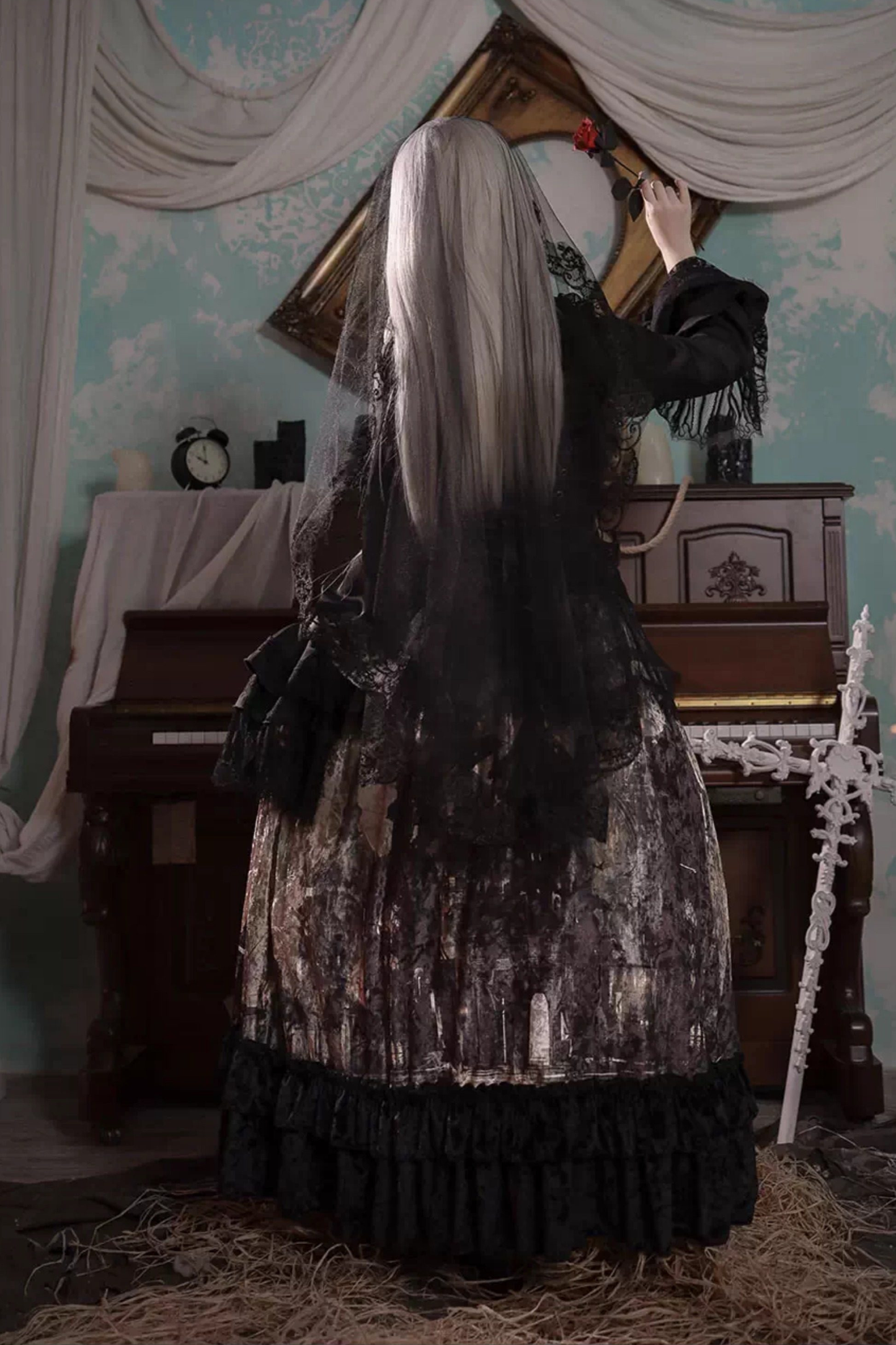 Gothic Lolita Dark Jumper Skirt + Shirt