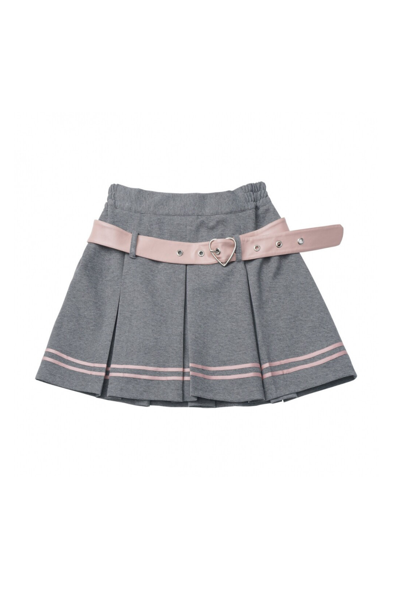 Sailor Collar Jacket + Pleated Skirt + Long Pants