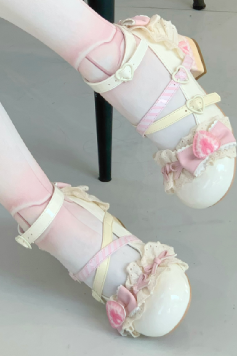 Strawberry Lolita Mary Jane Shoes