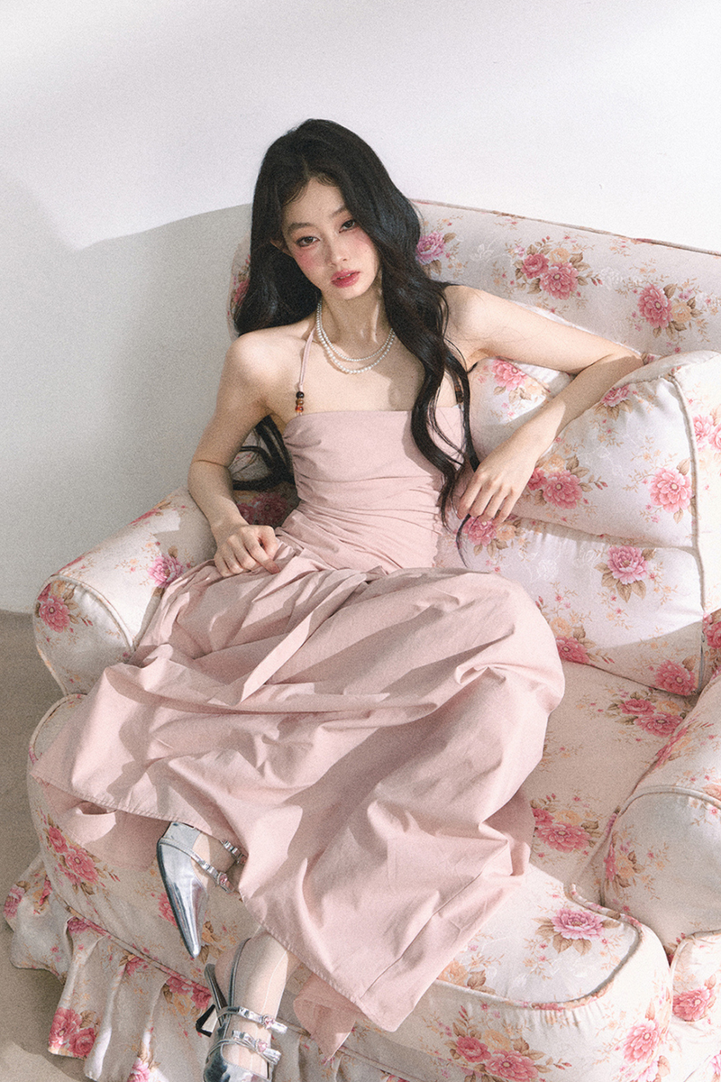 Halter Neck Long Dress