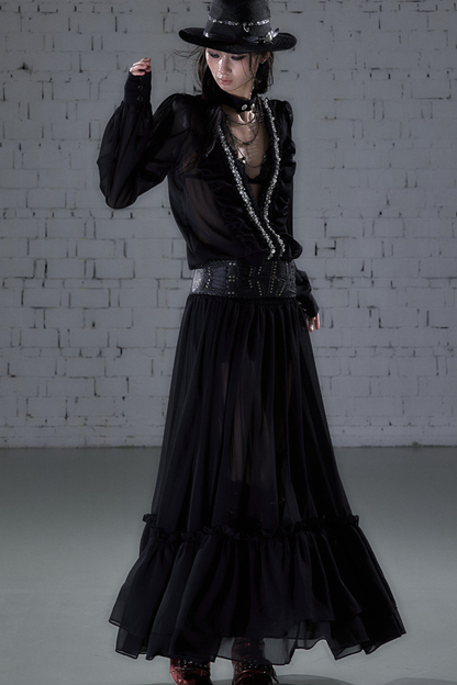 Modern Chiffon Y2k Long Dress