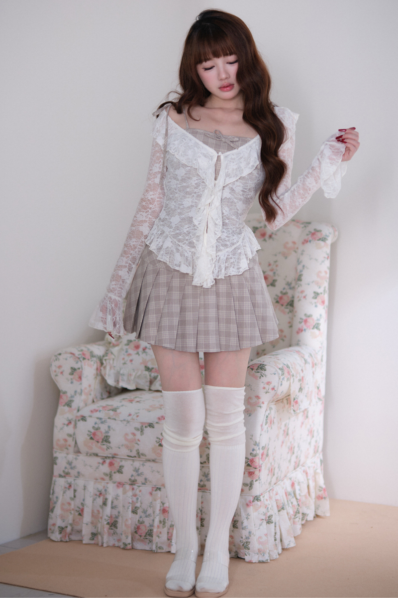 Lace Top + Camisole Skirt