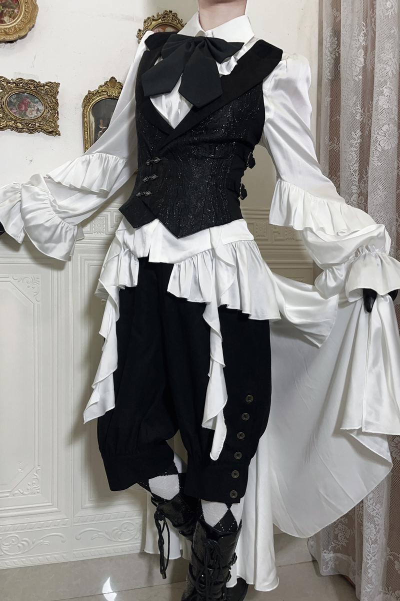 Trailing Shawl Prince Outfit Gothic Top