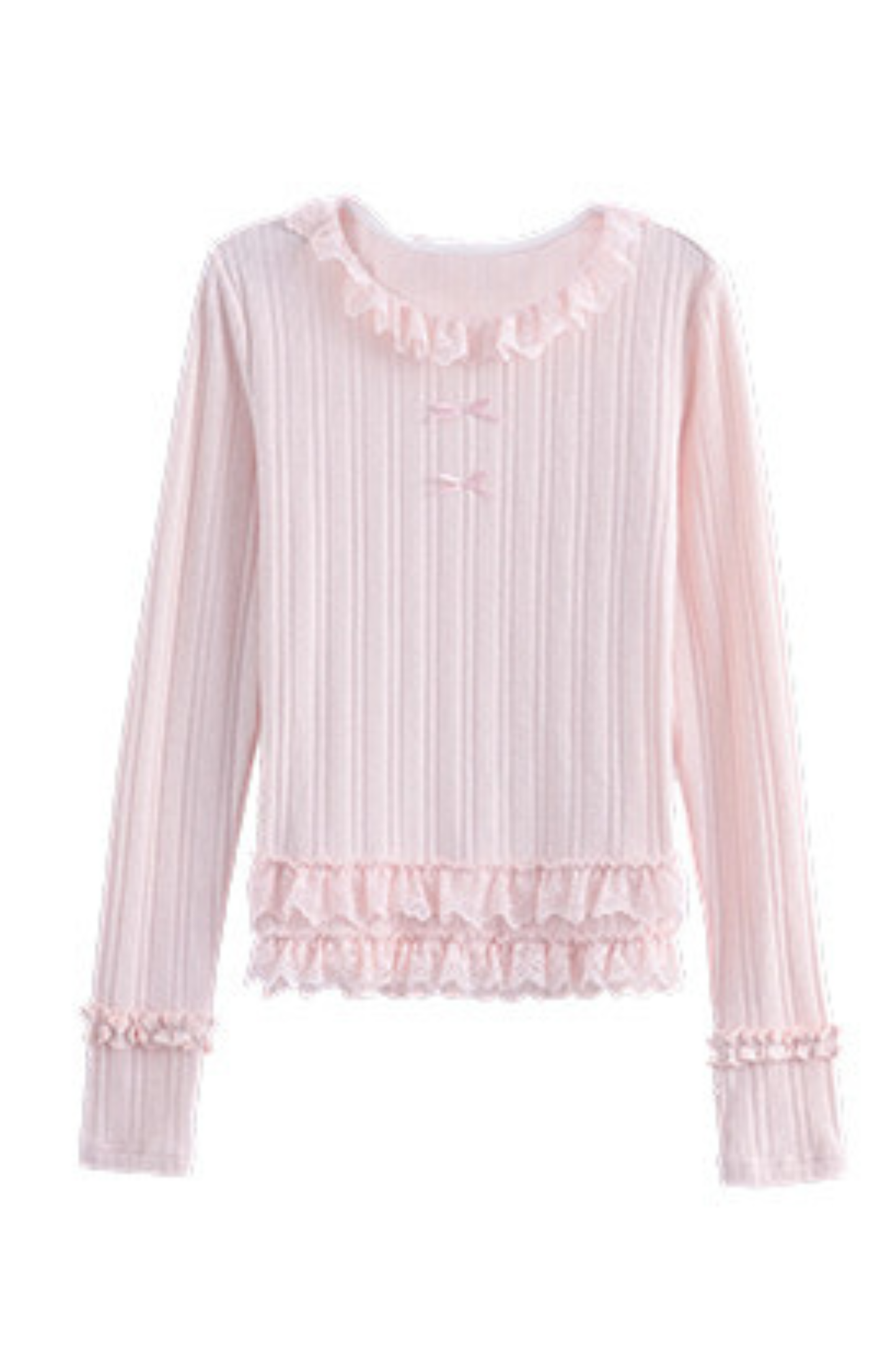 Ribbon Ruffle Slim Top