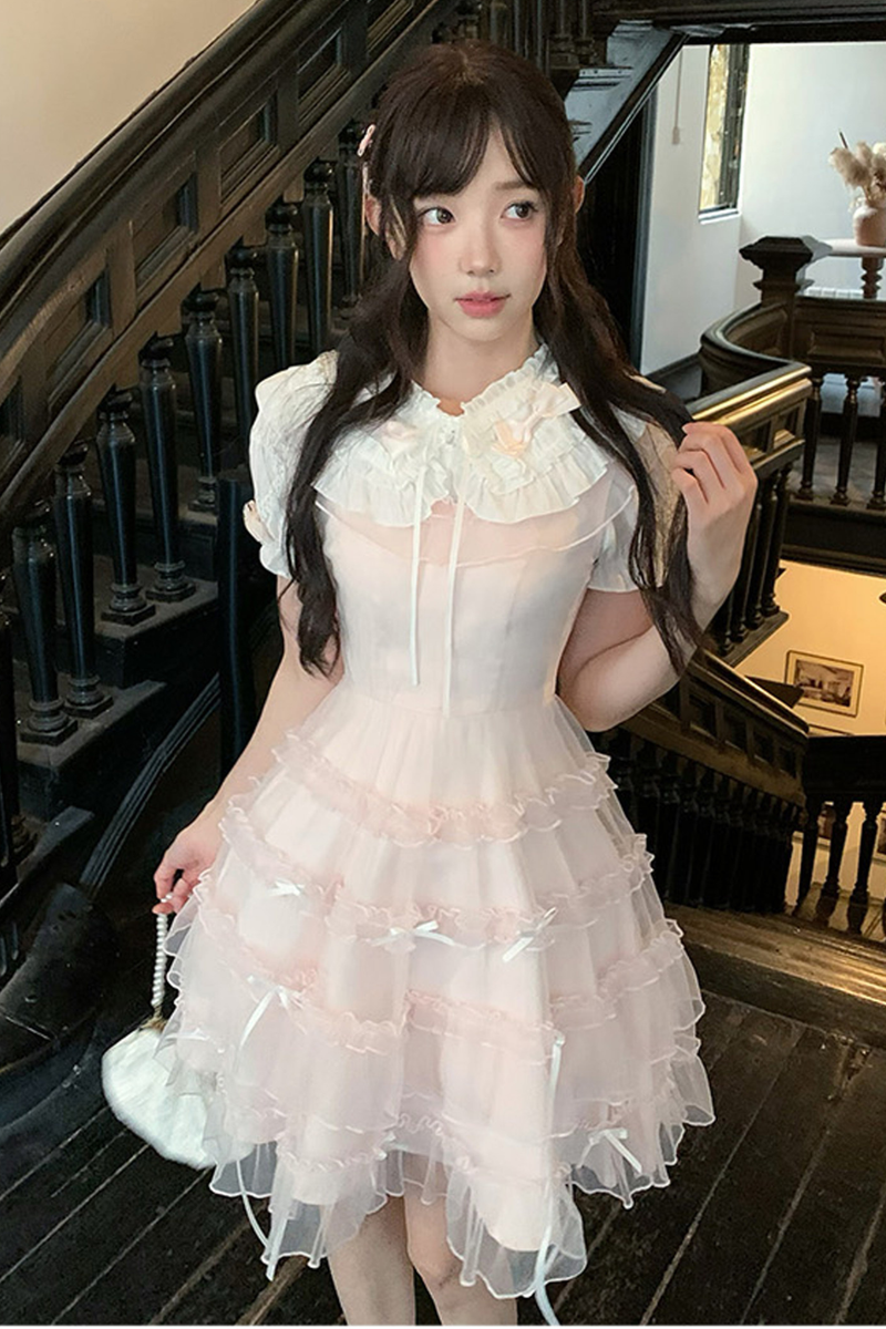 Sweet Girl Doll Collar Lolita Top + Skirt