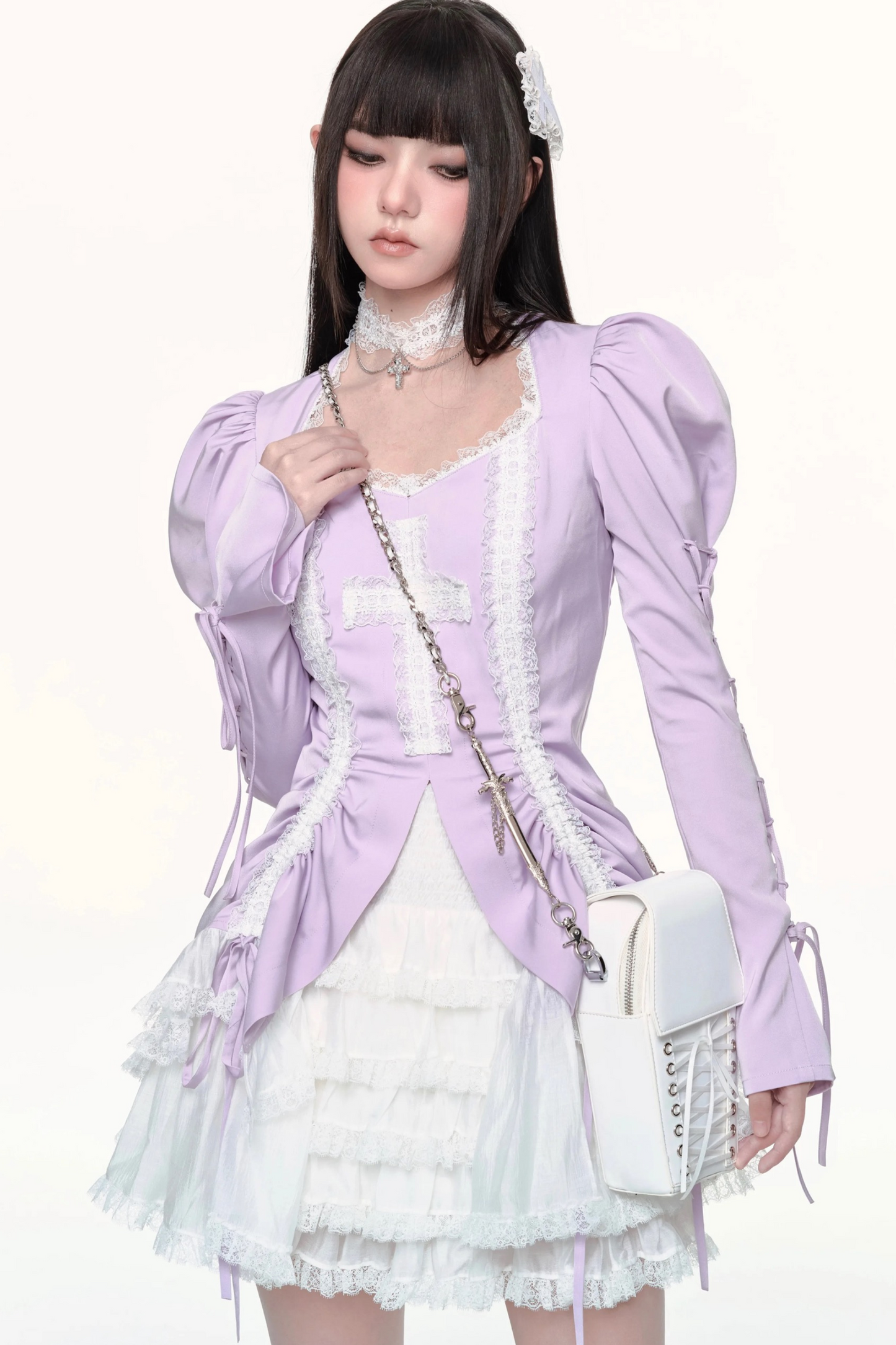 Lace-up Crossbody Bag