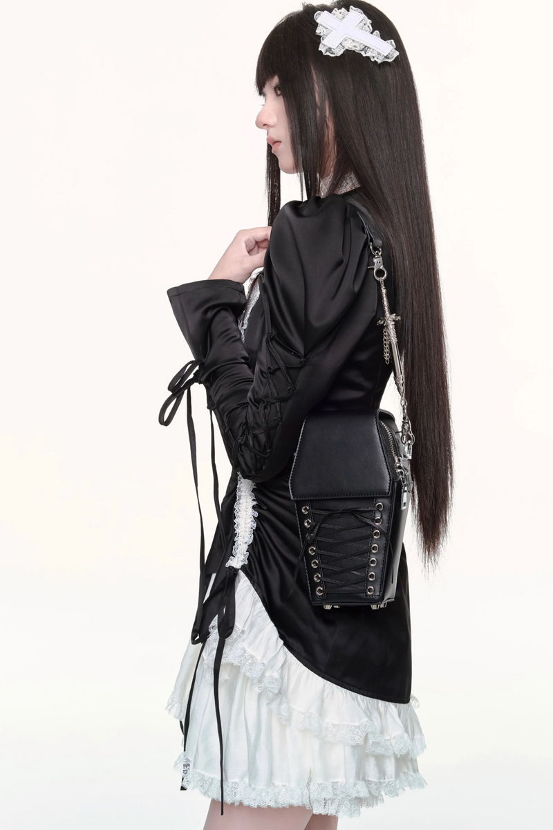 Lace-up Crossbody Bag