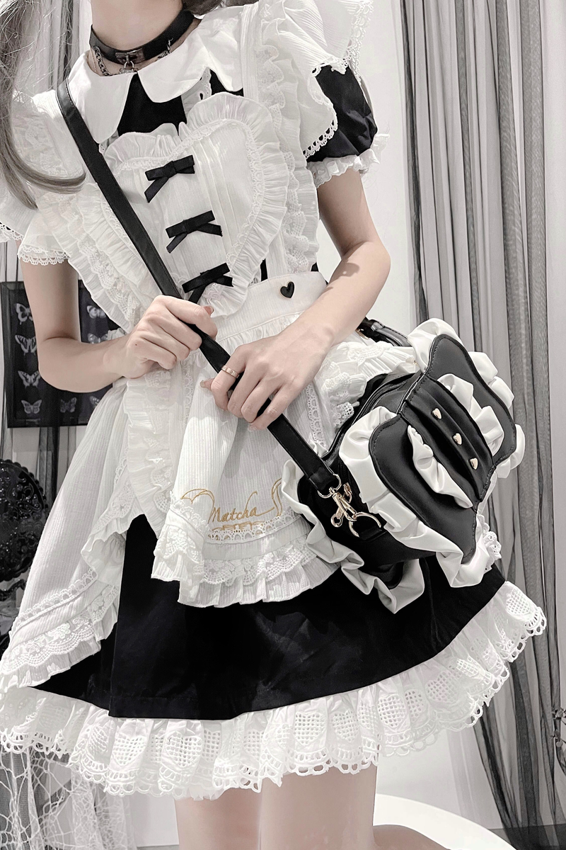 Cream Ribbon Mini Crossbody Bag