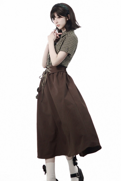 Army Girl Shirt + Vest + Skirt