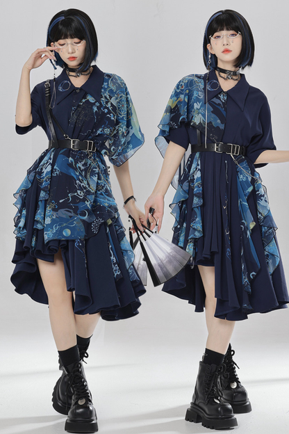 Chinese-style Embroidery Dress + Belt + Girdle