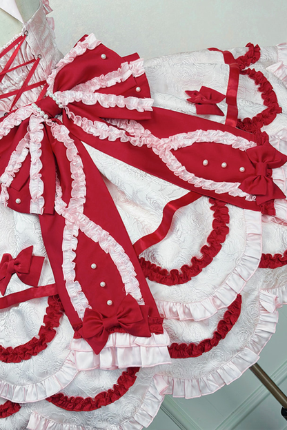 [pre-order Deadline: April 3] Sweet Ruffled Lolita Princess Ribbon Dress