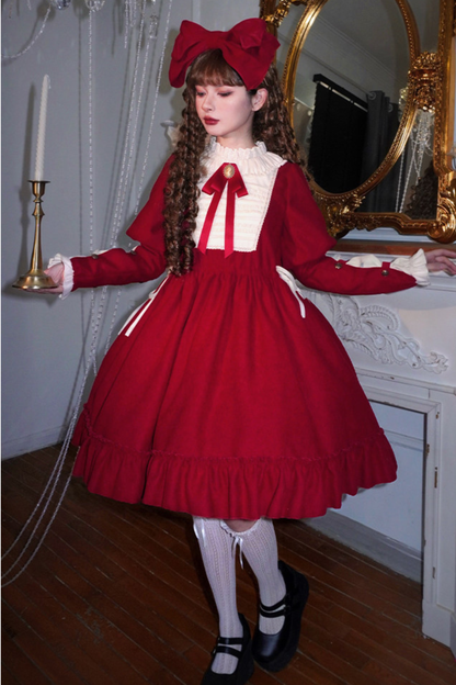 Lace Ruffle Lolita Dress + Bow