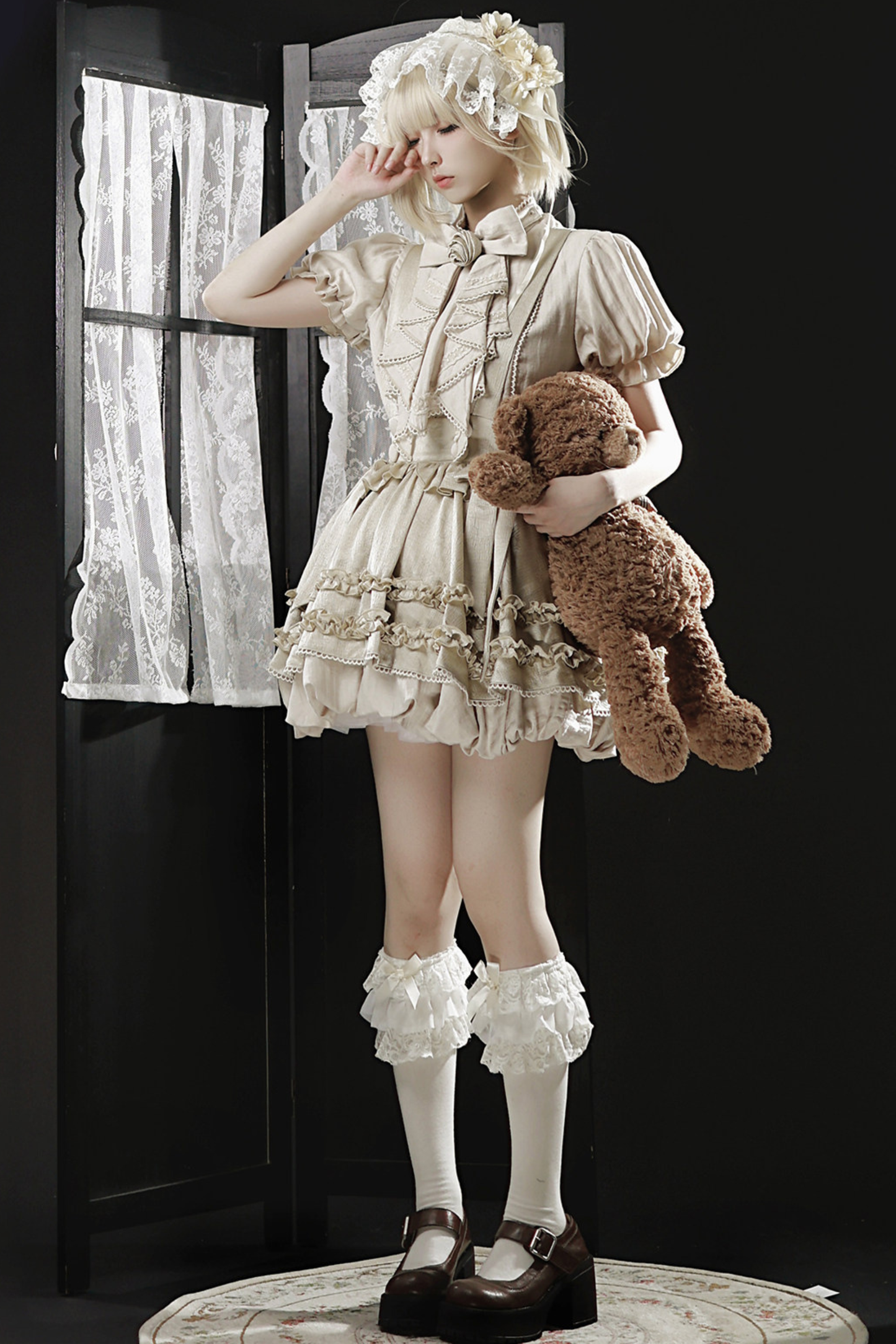 Antique Lolita Top + Suspender Skirt