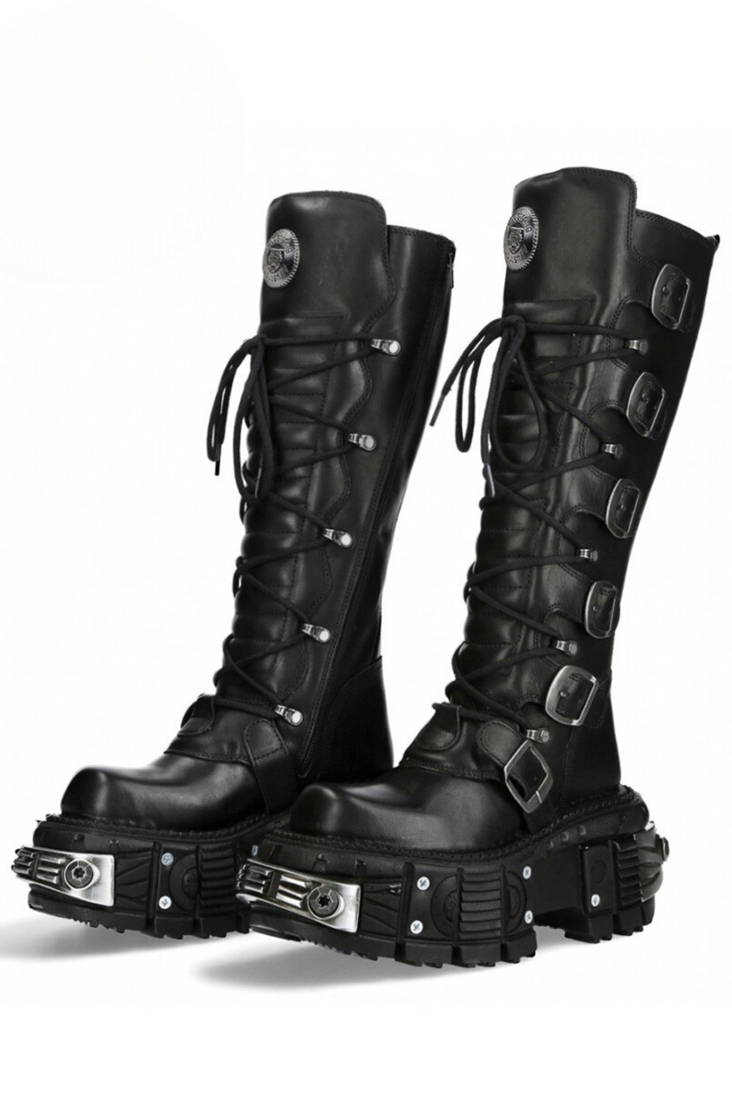 Punk Mode Metallic Design Long Boots