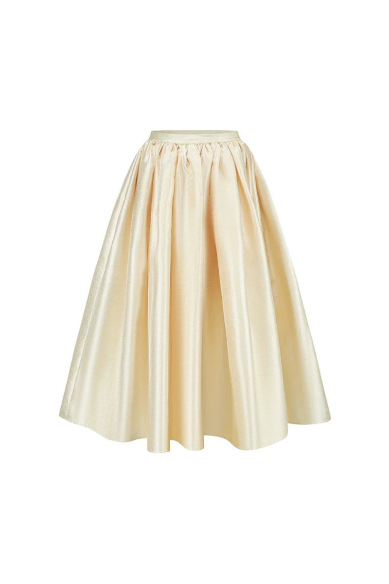 Antique Corset Top + Satin Flare Skirt