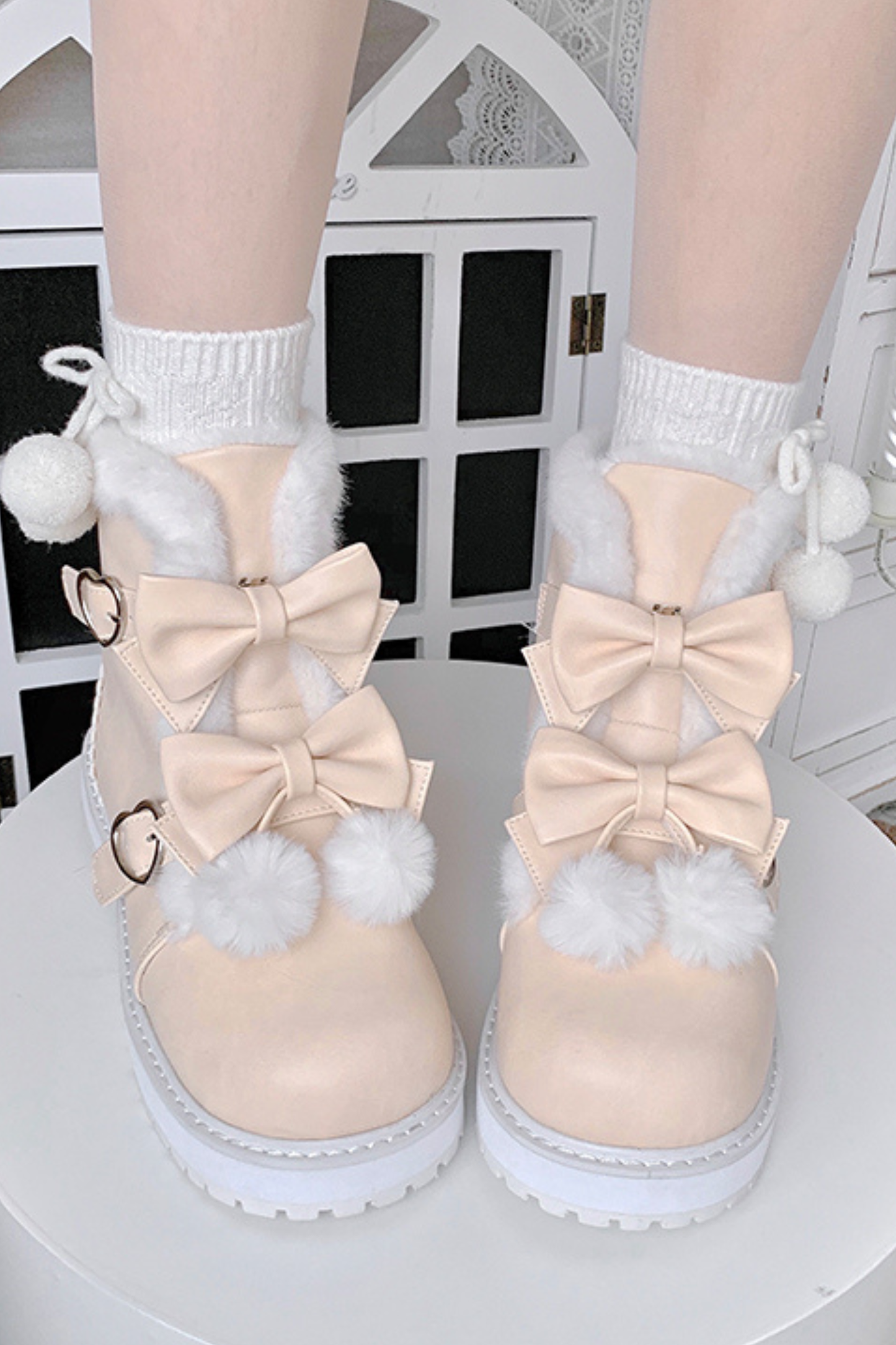 Ribbon Platform Sole Boots