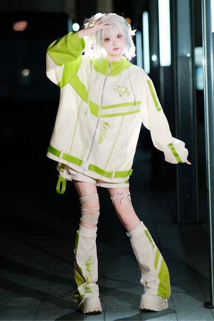 Cyber Subculture Jersey Jacket + Shorts + Leg Covers