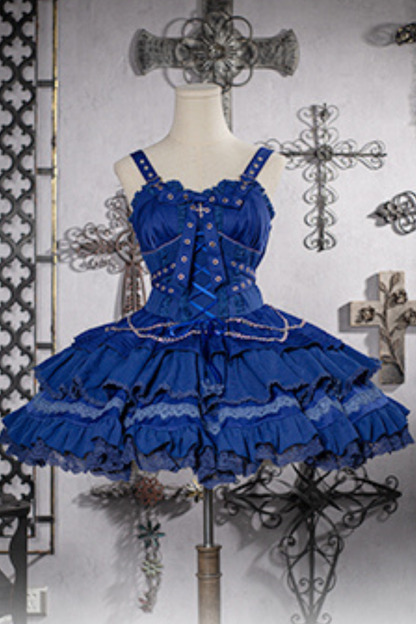 Contrast Cross Jsk Gothic Lolita Dress