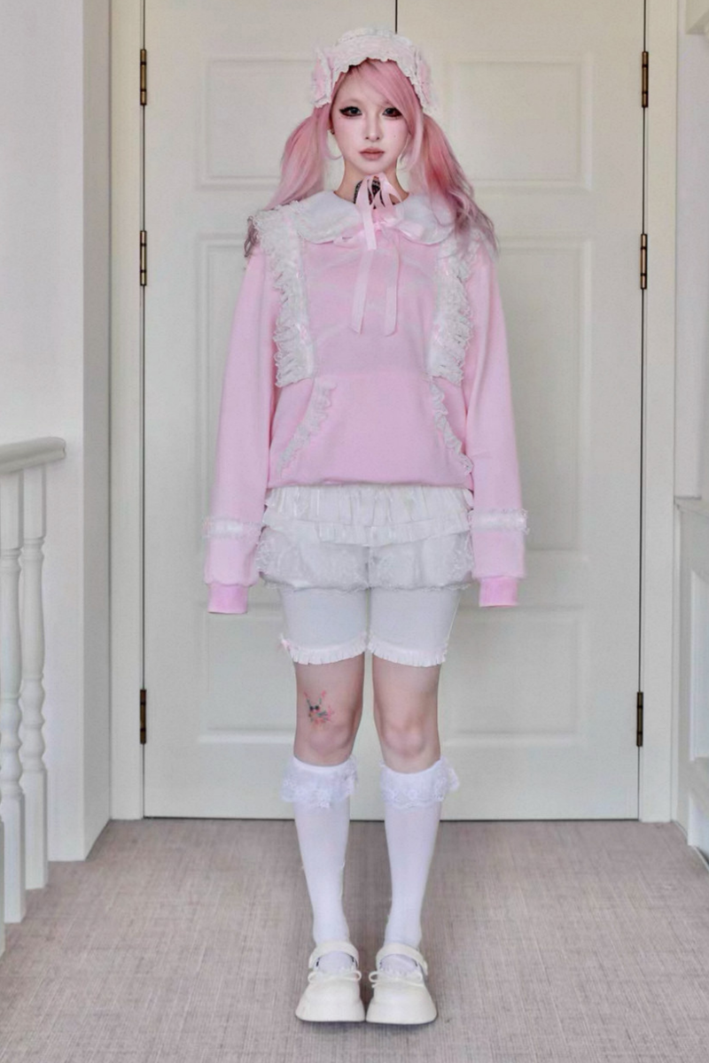 Lace Sweet Gothic Sweat Top + Pants