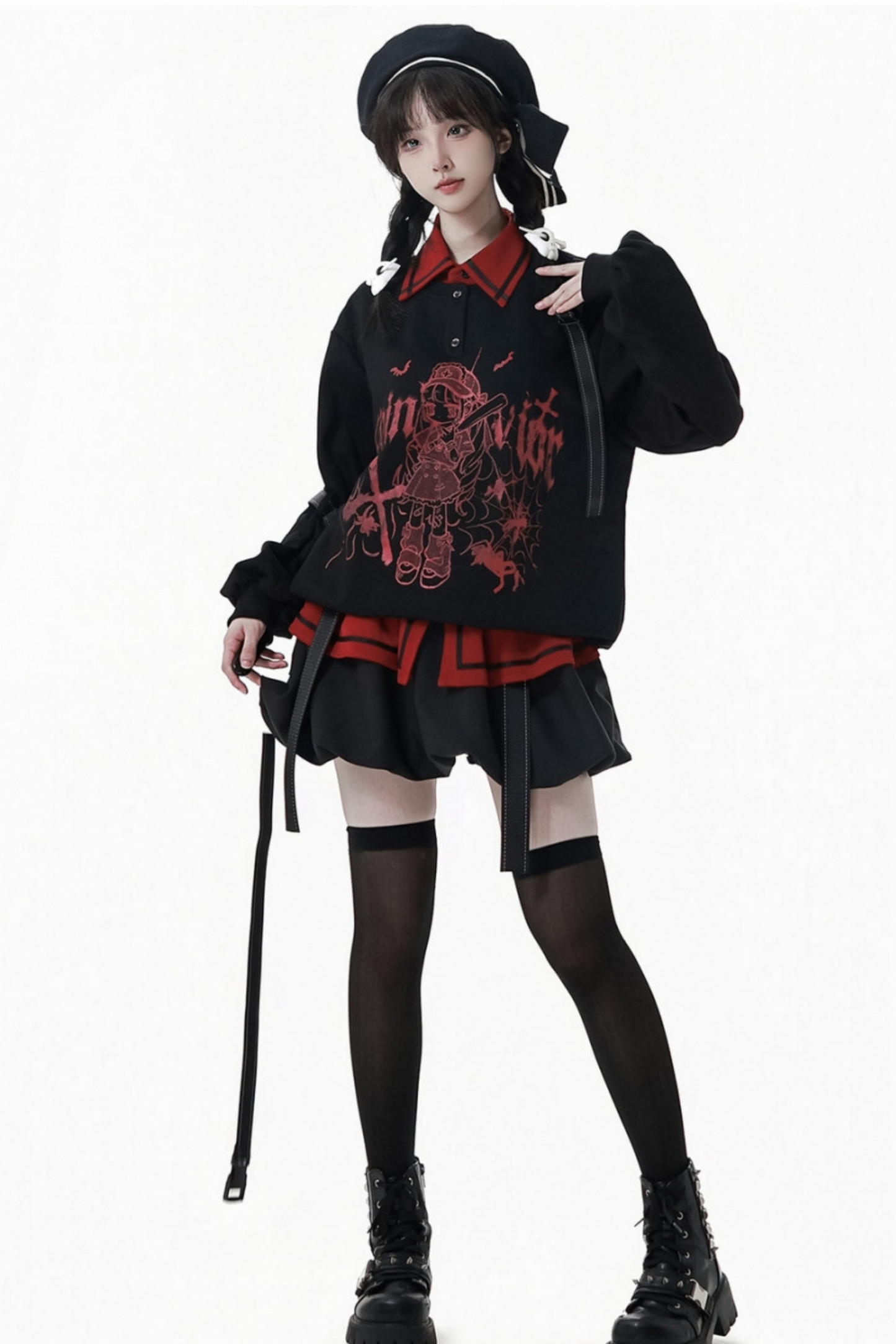 Dark Graffiti Sweatshirt + Skirt