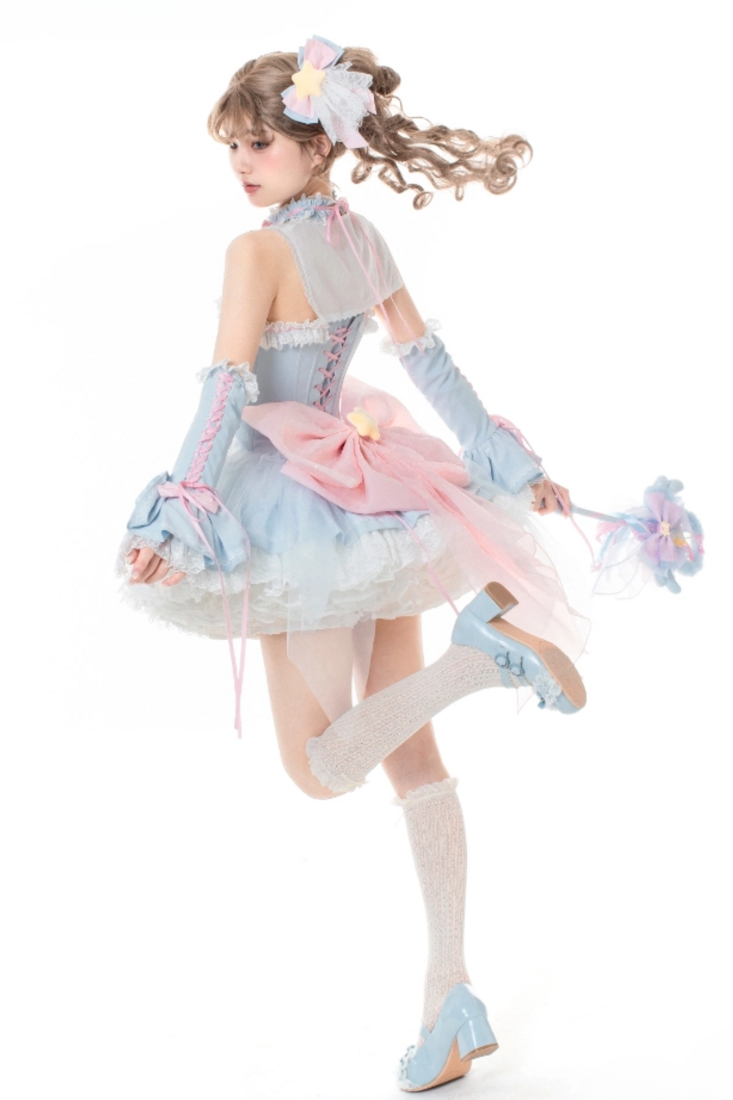 Magic Fairy Sparkling Water Lolita Top + Skirt + Hair Clip + Tail + Magic Stitching