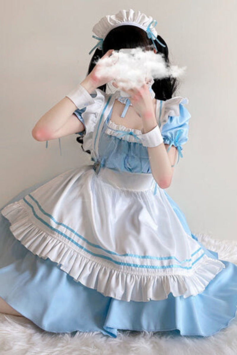 Powder Blue Alice Maid Dress Set