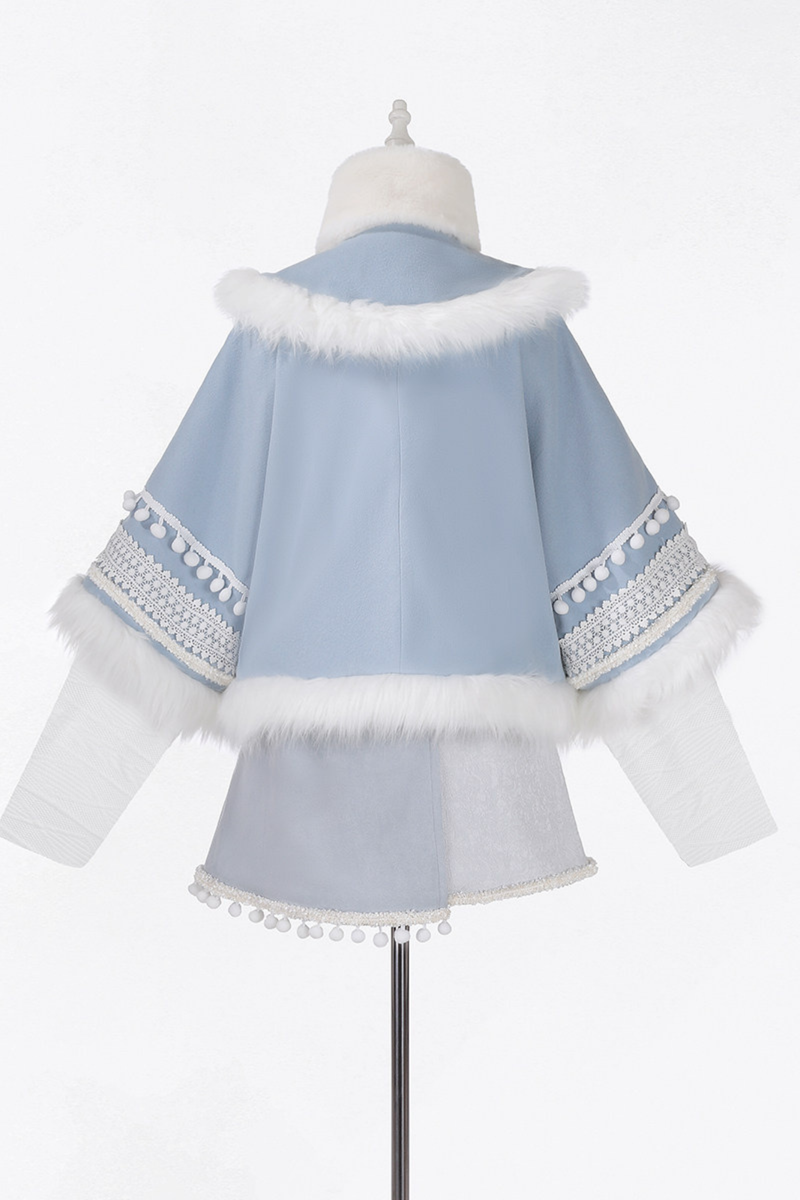 China Snow Lolita Jacket + Top + Skirt + Scarf