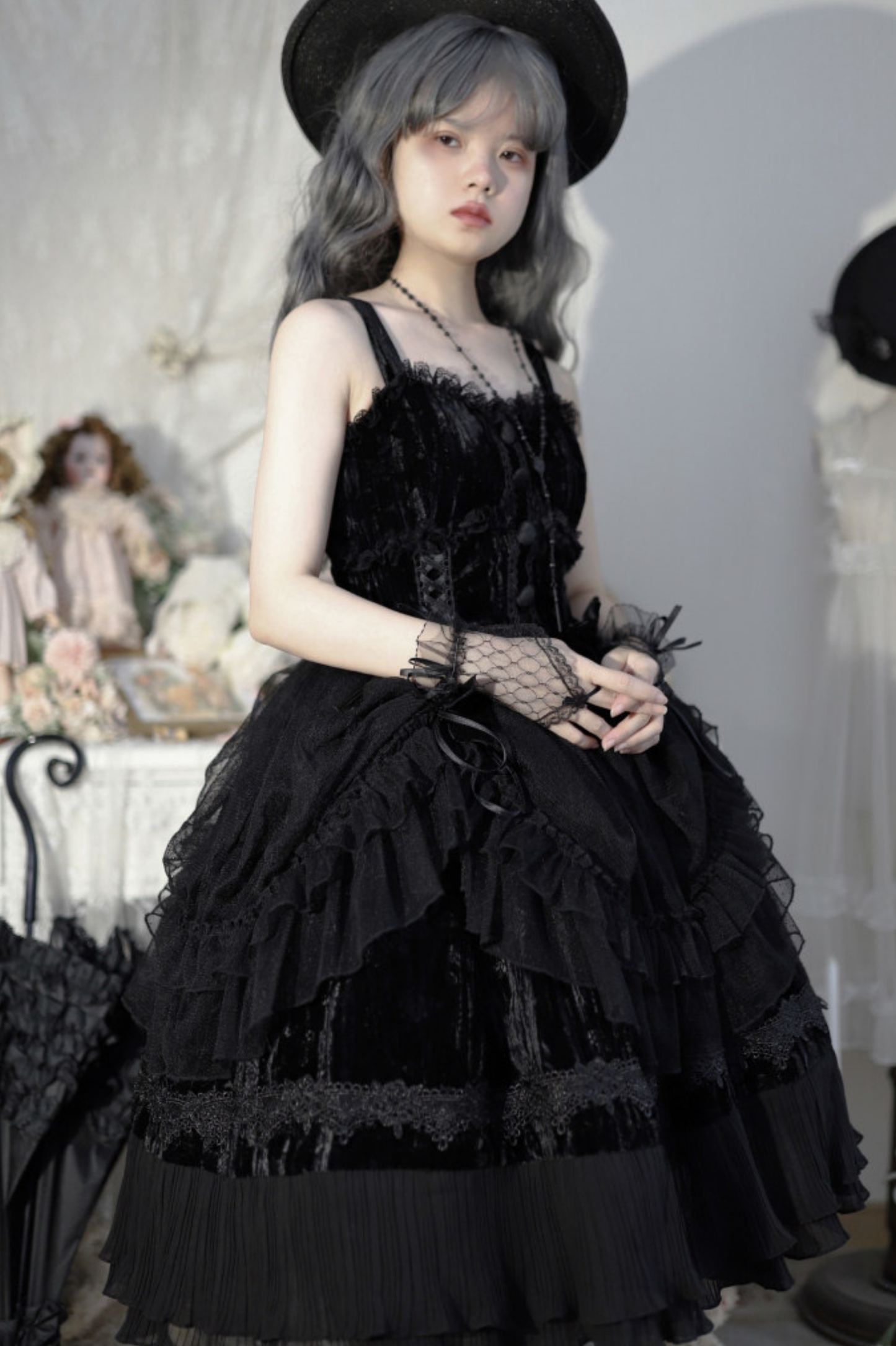 Gothic Doll Lolita Dress + Short Jacket