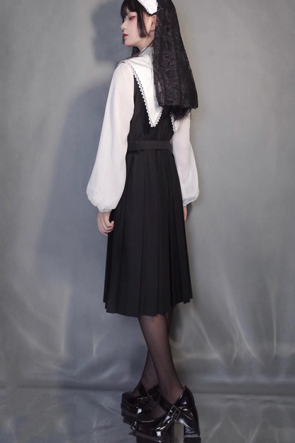 Gothic School Mantle + Top + Vest Dress