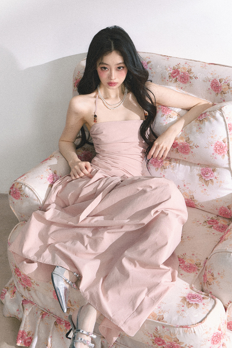 Halter Neck Long Dress