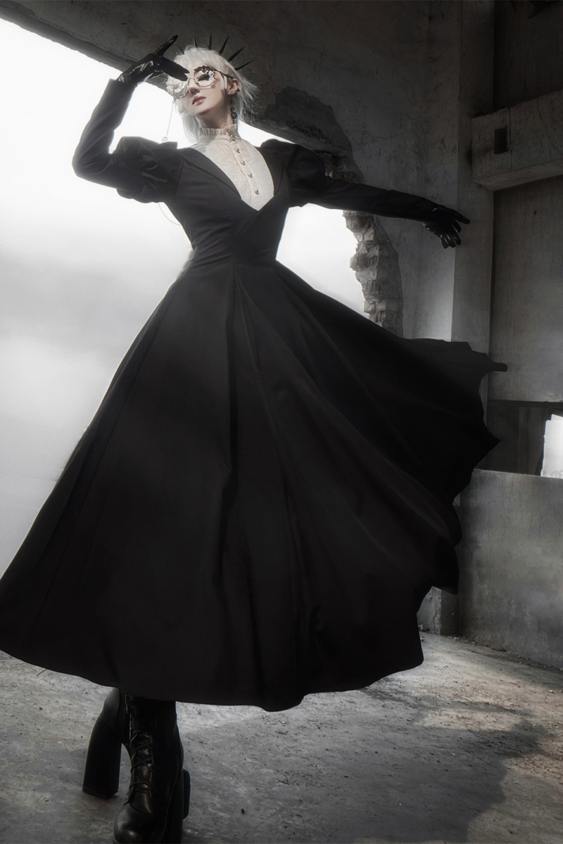 Gothic Flared Long Lolita Dress