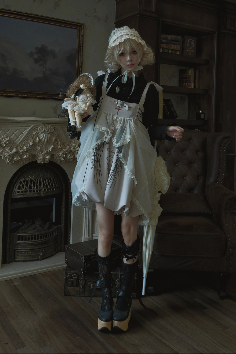 Gothic Balloon Suspender Dress