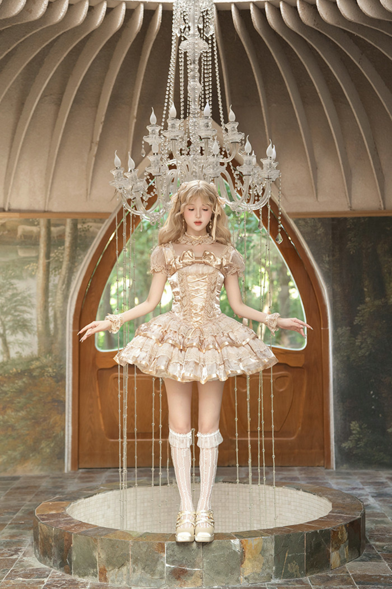 [pre-order Deadline: April 3] Gilded Fantasy Lolita Dress + Jumper Skirt